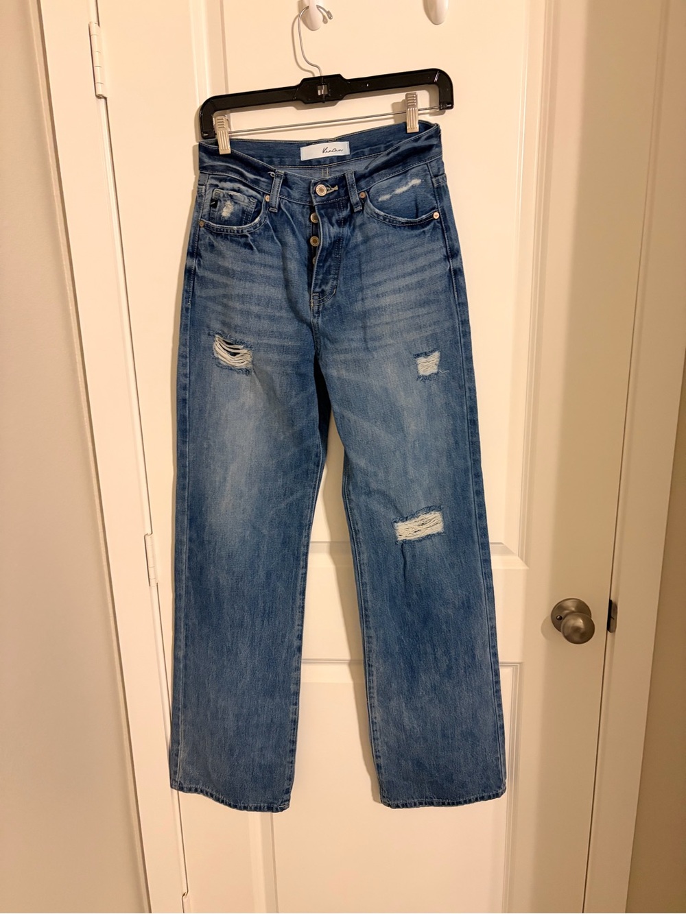 Kancan widely leg high rise distressed size 1 / 24 women’s jeans